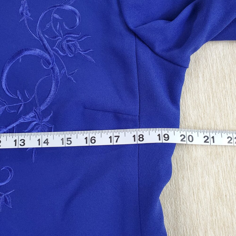Studio one Blue Embroidered Dress And Jacket One Piece Dress Size 12 - Picture 8 of 12